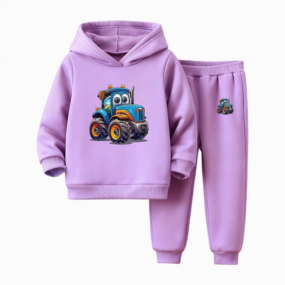 NIEWTR Kids 2 Piece Outfits Sets Boys and Girls Comfortable and Warm Clothes Set Cute Cartoon Print Long Sleeved Hoodie Pants Casual Two Piece Set 2Y 3Y 4Y 5Y 6Y 7Y 8Y