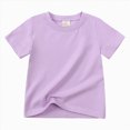 thumbnail image 1 of NIEWTR Kids Boys Graphic Tees 0-24M 2T 3T 4T 5T Toddler Boys Casual Tops Short Sleeve Breathable T-Shirts Soft Summer Tees Everyday Travel Wear(A-Purple,12-24 Months), 1 of 8