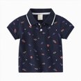 thumbnail image 1 of NIEWTR Kids Boys Soild Short Sleeve Polo Shirt School Uniform Casual T-Shirt Button Closure Comfortable Fit 5T 6T 7T 8T 9T 10T(A-Navy,3-4 Years), 1 of 6