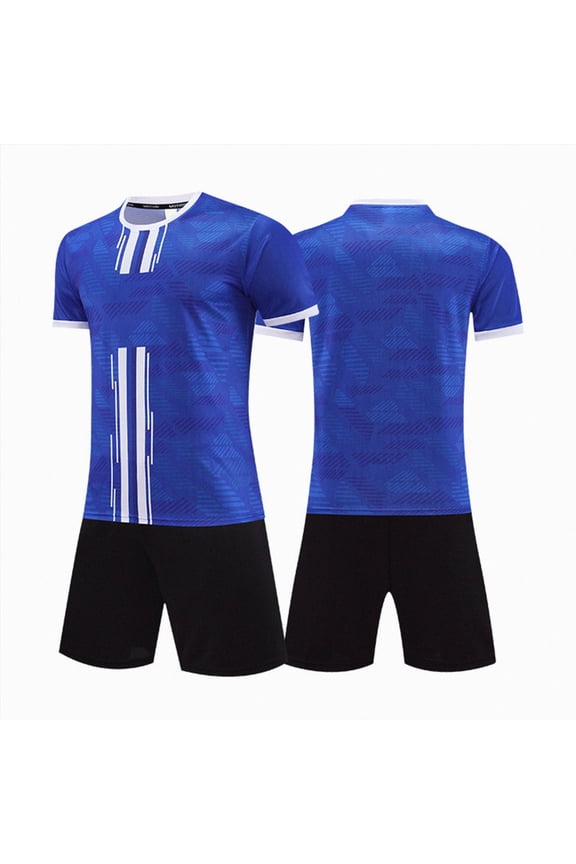 Kids Boys Summer Sports Suit 2 Piece Mesh Breathable Short Sleeve Top and Running Shorts Activewear for Children Park Beach(B-B,7-8 Years)