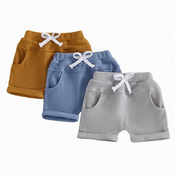 NIEWTR Kids Casual Denim Shorts Stretch Classic Fit Jean Shorts with Adjustable Waist(Brown,12-18 Months)