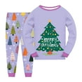 thumbnail image 1 of NIEWTR Kids Christmas Pajamas Sets Cotton Long Sleeve Toddler Girl Christmas PJs Boy Holiday Xmas Jammies Christmas Kids Sets (3-4 Years,Light Purple), 1 of 6