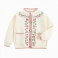 thumbnail image 1 of NIEWTR Kids Coats Girls Embroidery Heart Knitted Cardigan Sweater Coat Cute Soft Warm Outerwear for Baby Toddler and Kids Solid Color(A-White,4-5 Years), 1 of 5