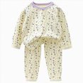 thumbnail image 1 of NIEWTR Kids Cute Fall Winter Clothes Set Fall Baby Girl Outfit Excavator Long Sleeve Sweatshirt Pullover Top Pants Toddler Waffle Knit Clothes(A-Purple,12-18 Months), 1 of 5