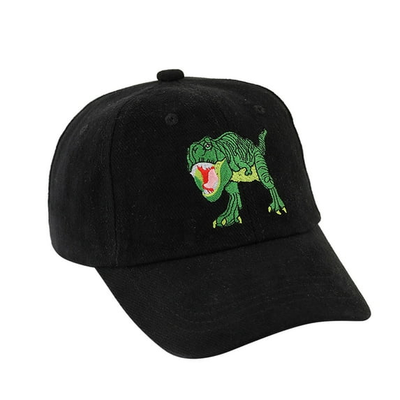 NIEWTR Kids Embroidered Baseball Caps Adjustable Boys Girls Dinosaur Trucker Cap Toddler Beach Sun Hats Toddler Sun Hat Children'S Gifts,Black