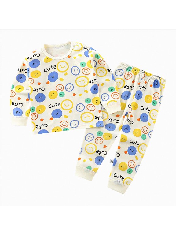 Kids Girls Clothes Sets 2T 3T 4T 5T 6T Long Sleeve Crewneck Shirt and Elastic Waistband Pants 2Piece Outfit Children's Gift Soft Snug Fit for Toddler Baby Girl(A-Light Yellow,6-12 Months)