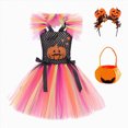 thumbnail image 1 of NIEWTR Kids Girls Halloween Pumpkin Dress Costume For Girls Tutu Dresses With Headband Cosplay Fancy Outfits, 1 of 9