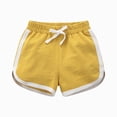 thumbnail image 1 of NIEWTR Kids Girls Sweat Shorts Cotton Soft Elastic Waist Breathable Lounge Daily Home Shorts for Girls 0-24Monthes 2T 3T 4T 5T 6T(B-Yellow,11-12 Years), 1 of 4
