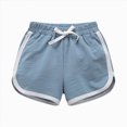 thumbnail image 1 of NIEWTR Kids Girls Sweat Shorts Cotton Soft Elastic Waist Breathable Lounge Daily Home Shorts for Girls 0-24Monthes 2T 3T 4T 5T 6T(B-Blue,2-3 Years), 1 of 5