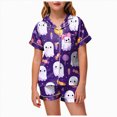 thumbnail image 1 of NIEWTR Kids Halloween Pajamas Cotton Pumpkin Ghost Print Sleepwear Toddler Girls Boys Skull Halloween Pjs Sets, 1 of 5
