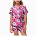 thumbnail image 1 of NIEWTR Kids Halloween Pajamas Cotton Pumpkin Ghost Print Sleepwear Toddler Girls Boys Skull Halloween Pjs Sets, 1 of 5