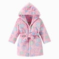 thumbnail image 1 of NIEWTR Kids Hooded Bathrobe Girls Soft Plush Hooded Flannel Pajamas Sleepwear Boys Spa Robe 3T 4T 5T 6T 7T 8T(4-5 Years), 1 of 9