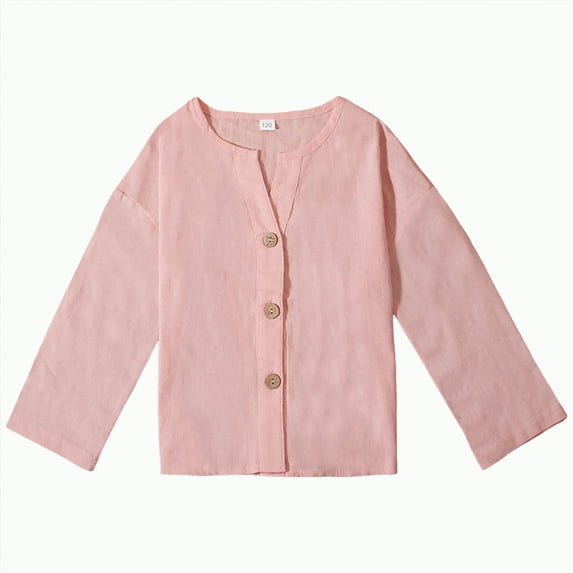 NIEWTR Kids Little Girls Boys Tunic Tops Crewneck Soft Solid Color Long Sleeve Casual Pullover Sweatshirt Fall Winter Sweatshirts Long sleeved T-shirt for 9-10 Years