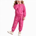 thumbnail image 1 of NIEWTR Kids Pajamas Set Toddler 2-Piece Long Sleeve Outfit Soft Crewneck Tee with Elastic Waist Long Pants Breathable Pajamas Gift Set for 3T-6T(A-Red,3-4 Years), 1 of 9