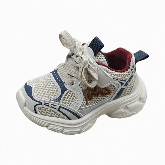 NIEWTR Kids Shoes Girls Boys Lightweight Slip on Walking Sneakers | Cushioned & Non-Slip Sole, Breathable Lightweight & Flexible Mesh for Walking, Running, Gym and Fitness Training(A-Khaki,10)