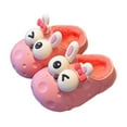 thumbnail image 1 of NIEWTR Kids Slippers Boys Girls Warm Winter House Slippers Big Little Kids Non-Slip Soft Plush Memory Foam Home Shoes for Indoor Outdoor(A-Red,10), 1 of 4