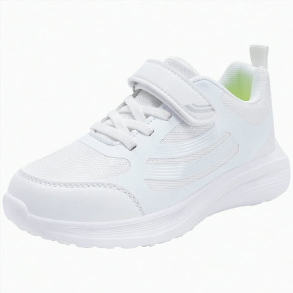 NIEWTR Kids Sparkle Sequins High Top Casual Adjustable Strap Canvas Shoes Girls and Boys Glitter Sneakers Breathable Walking Shoes (White,2.5)