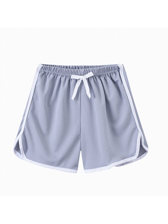 Kids Summer Clothes Girls Shorts with Pockets High Waisted Summer Elastic Waist Soft Home Play 0-24Monthes 2T 3T 4T 5T 6T(B-Grey,4 Year)