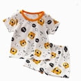 thumbnail image 1 of NIEWTR Kids Summer Outfit Set 2PCs Toddler Short Sleeve Round Neck Tee with Comfy Shorts Breathable Pajamas Gift Set for 2T 3T 4T(A-Yellow,7-8 Years), 1 of 4
