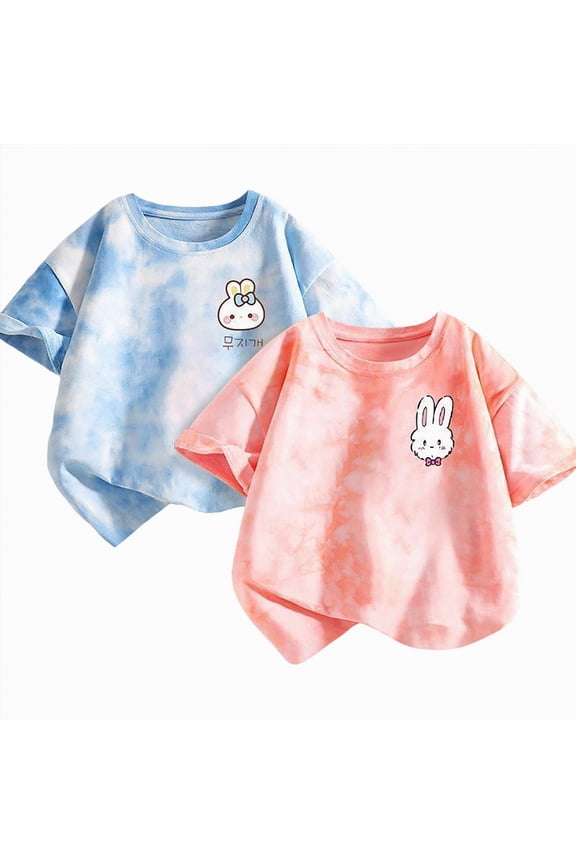 Kids' Tees Short Sleeve Crewneck Cotton T-Shirts Boys Girls Summer Solid Comfort Soft T-Shirt Undershirt Tops for 6 12 18 24 Month 3T 4T 5T 6T(T,1-2 Years)