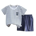 thumbnail image 1 of NIEWTR Kids Toddler Baby Boy GirlsShort Sleeve T Shirt Elastic Waistband Casual Elastic Shorts Set 2PCS Outfit Summer Pjs For 18-24 Months 2t 3t 4t 5t 6t Summer Pjs kids,4-5 Years, 1 of 7