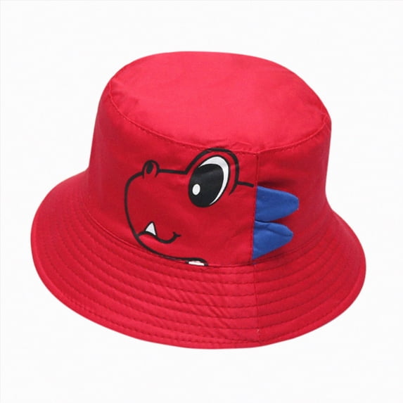 NIEWTR Kids Toddler Baby Boy Sun Hat Summer Bucket Hats with UPF 50+ UV Sun Protective Child Summer Beach Hats 0-5 Years(Red,One Size)