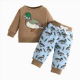 thumbnail image 1 of NIEWTR Kids Toddler Girls Pajamas Set 2T 3T 4T 5T Long Sleeve Pullover and Elastic Waistband Pants 2Piece Outfit Children's Gift Cotton Loungewear for Fall Winter(A-Brown,12-18 Months), 1 of 6