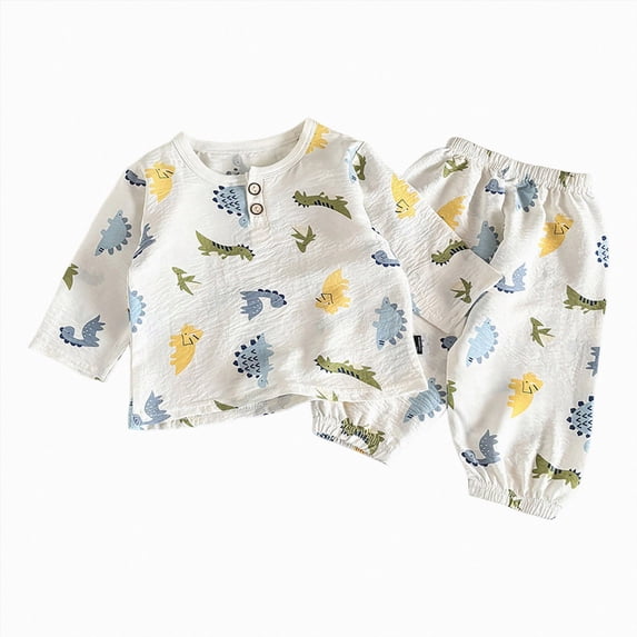 NIEWTR Kids Toddler Pajamas Set 1Pcs Features Long Sleeve T-Shirt + Stretchy Full Length Pants Breathable Comfy for 2T-6T Gift Set(A-Light Yellow,4-5 Years)