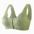 thumbnail image 1 of NIEWTR Ladies Bras Bras for Women No Underwire Comfortable Full Coverage Front Closure Bralettes Wireless Wirefree Everyday Bras(Green,4XL), 1 of 7