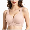 thumbnail image 1 of NIEWTR Ladies Front Closure Wireless Bras Full Coverage Wirefree Comfort Everyday Bras No Underwire Comfortable Plus Size Adjustable Straps Bralettes Brasieres (Light Pink,44), 1 of 9