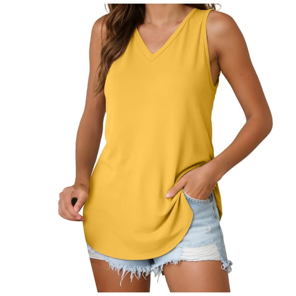 NIEWTR Lightweight Workout Tank Tops for Women - Athletic Running Sleeveless Shirts Racerback High Neck T-Shirt Womens Tank Summer Tank (L,A219-Yellow)