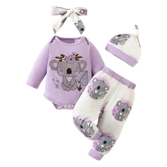 NIEWTR Little Boys Girls Child Pajamas Sets Cotton Toddler Pjs Homewear 3 6 9 12 18 24 Months 2T 3T Loungewear Long sleeve Pjs(9-12 Months,Purple)