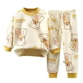 thumbnail image 1 of NIEWTR Little Boys Girls Child Pajamas Sets Cotton Toddler Pjs Sleepwear Pajamas 3 6 9 12 18 24 Months 2T 3T Loungewear Long sleeve Pjs(5-6 Years), 1 of 4