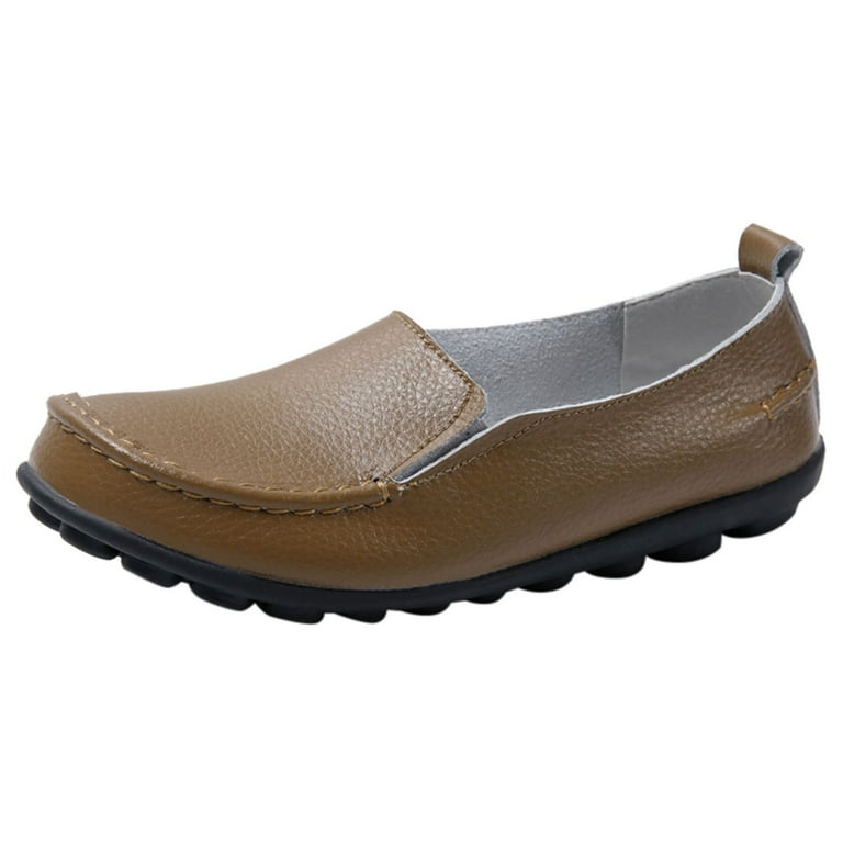 NIEWTR Loafers for Women Slip On Comfort Leather Tassel Dress