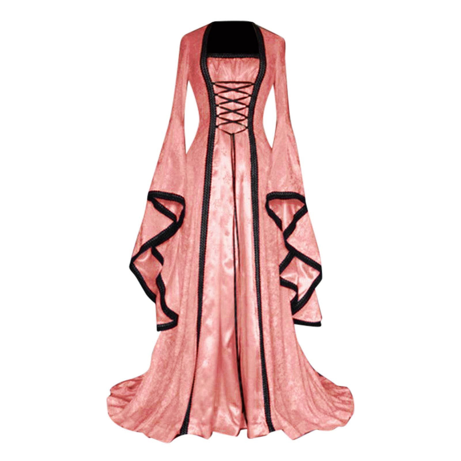 NIEWTR Dress Women Long Sleeve Maxi Robe Vintage Fairy Elven Dress ...