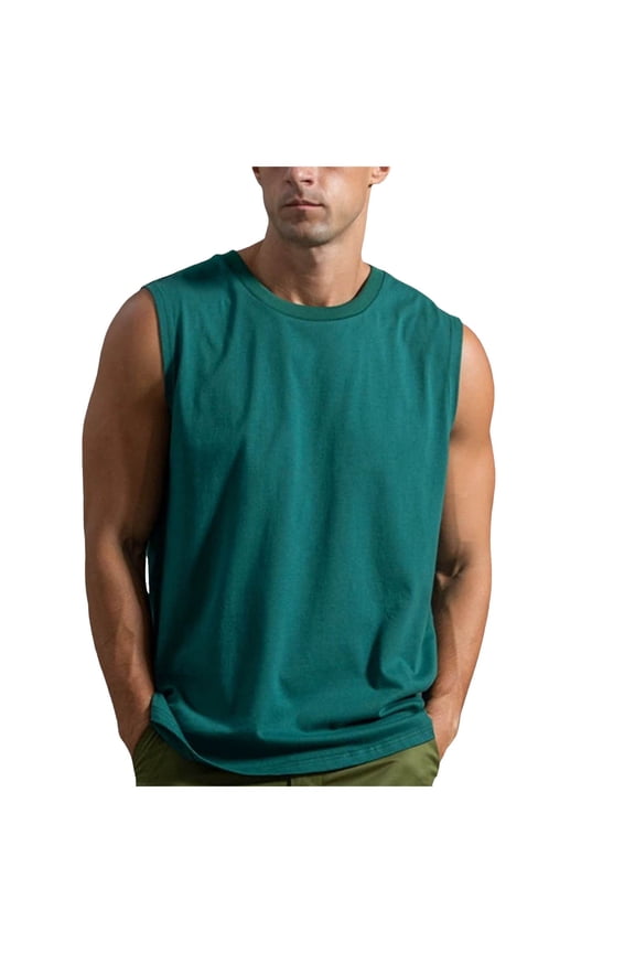Men's Athletic Tank Tops Quick Dry Running Muscle Tee Sleeveless Shirts Gym Workout Tank Shirt Fitness Bodybuilding XXXL,Dark Green