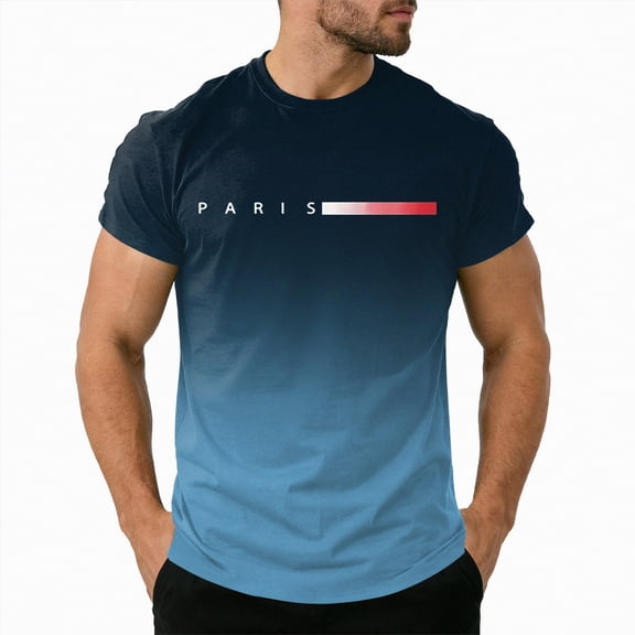 NIEWTR Men's Big and Tall T-Shirt ComfortSoft T-Shirt Casual Lounge Light Workout Top(Blue,2XL)