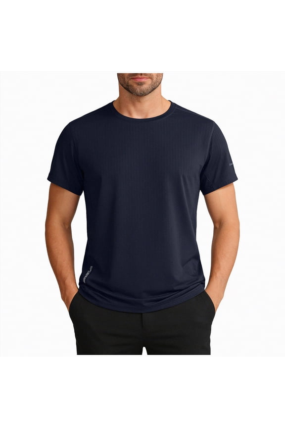 Men's Big and Tall T Shirts Active Quick Dry Tech Stretch Lightweight Short-Sleeve T-Shirt, Multipacks(Navy,XL)