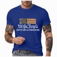 thumbnail image 1 of NIEWTR Men's Big and Tall T Shirts Short Sleeve Patriotic American Flag Premium T-Shirt(Blue,2XL), 1 of 8
