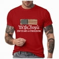 thumbnail image 1 of NIEWTR Men's Big and Tall T Shirts Short Sleeve Patriotic American Flag Premium T-Shirt(Red,L), 1 of 8