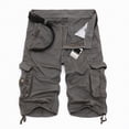 thumbnail image 1 of NIEWTR Men's Cargo Shorts Elastic Waist Relaxed Fit Cotton Casual Outdoor Lightweight Work Shorts Multi-Pockets(Grey,29), 1 of 4