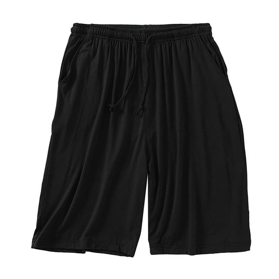 NIEWTR Men's Casual Shorts Hiking Casual Shorts Workout Joggers Shorts Elastic Waist Yoga Summer Trousers Running Workout Athletic Summer Beach Jogging Leisure Gym Big& Tall XXL-8XL(Black,7XL)