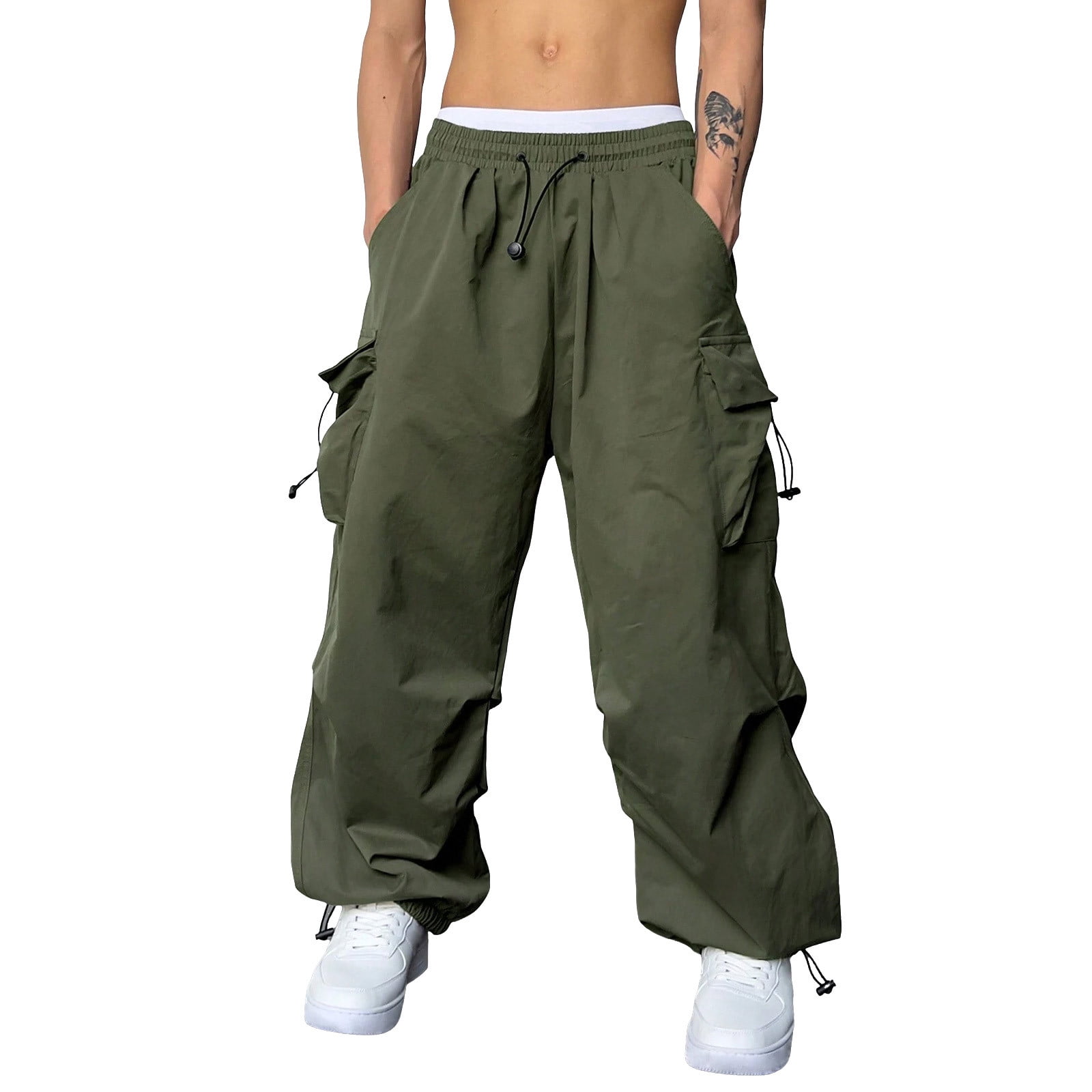 NIEWTR Y2k Pants Men Gothic Baggy Cargo Pants Streetwear Grunge