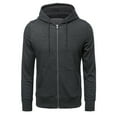thumbnail image 1 of NIEWTR Men's Full-Zip Hoodie Lightweight Hoodie Sweatshirt Jacket Solid Hooded with Kanga Pocket(Grey,XL), 1 of 3