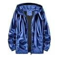 thumbnail image 1 of NIEWTR Men's Full Zip Jacket Hooded Casual Jacket Winter Jackets for Men Blue L, 1 of 4