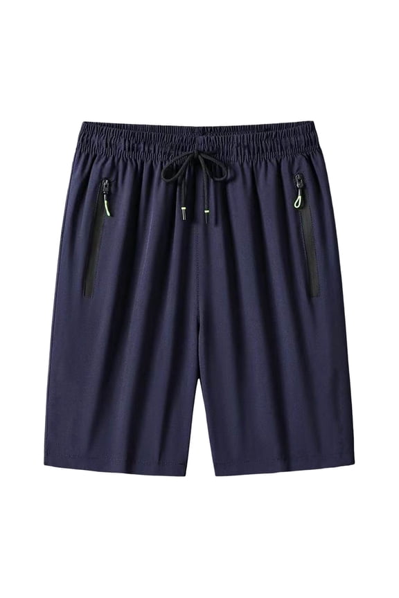 Men's Hiking Casual Shorts Outdoor Casual Trousers Drawstring Shorts with Multi Pockets Men's Summer Shorts XL,Navy