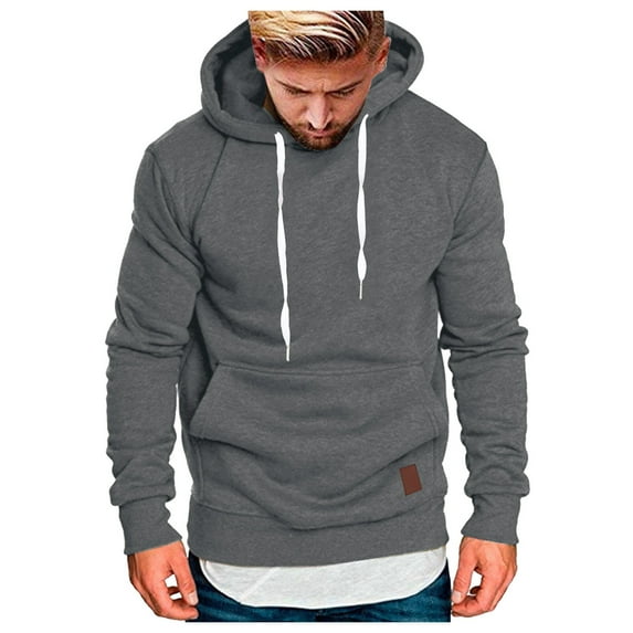 NIEWTR Men's Hoodies Oversized Vintage Sweatshirts Long Sleeve Letter Drawstring Streetwear Fashion Hoodies & Sweatshirts (4XL,Z03-Dark Gray)