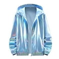 thumbnail image 1 of NIEWTR Men's Long Sleeve Sherpa Lined Water Resistant Classics Track Jacket Mens Jacket Light Blue 2XL, 1 of 4