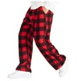 thumbnail image 1 of NIEWTR Flannel Pajama Pants for Men - Comfortable PJ Bottoms for Adults - Men's Sleepwear - Cotton/Poly Blend Lounge Pants(Z09-Red,XXL), 1 of 9