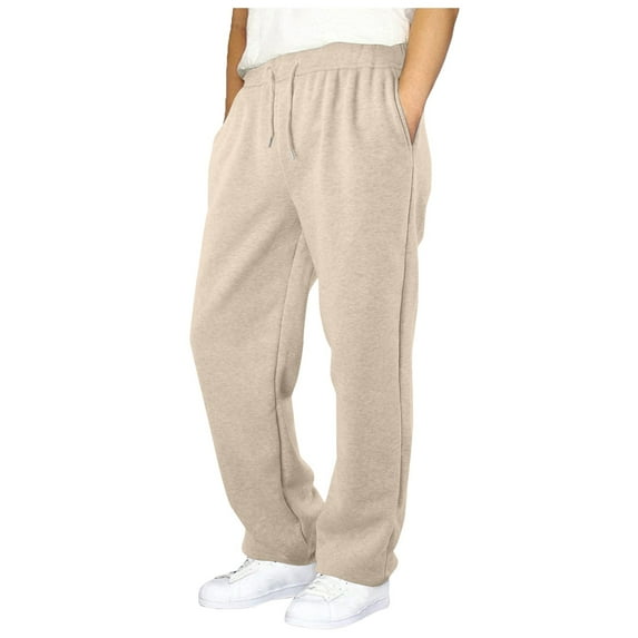 NIEWTR Men's Regular Casual Pants Drawstring Pants Drawstring Pants Drawstring Pants with Multi Pockets Sports Pants (XXL,Z02-Beige)